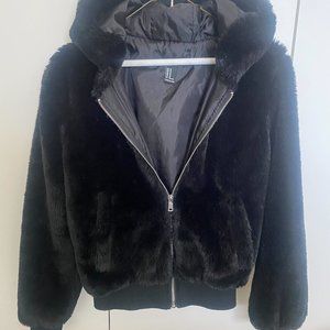 Cropped Faux Fur Jacket